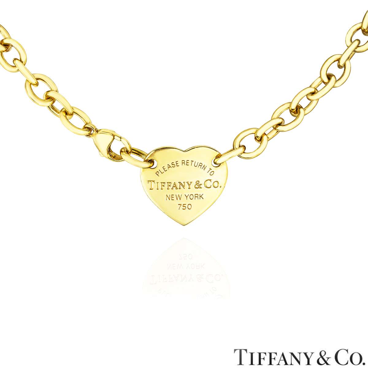 Tiffany & Co. Yellow Gold Return to Tiffany Heart Chocker Necklace Tiffany & Co. Yellow Gold Return to Tiffany Heart Chocker Necklace